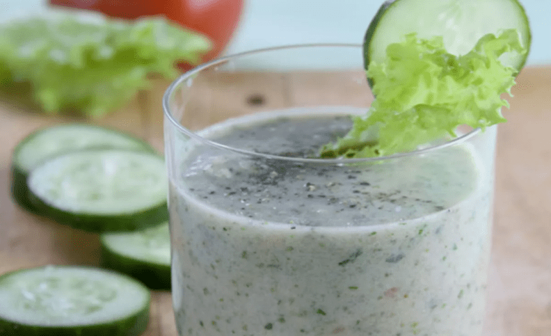 Огурец и кефир